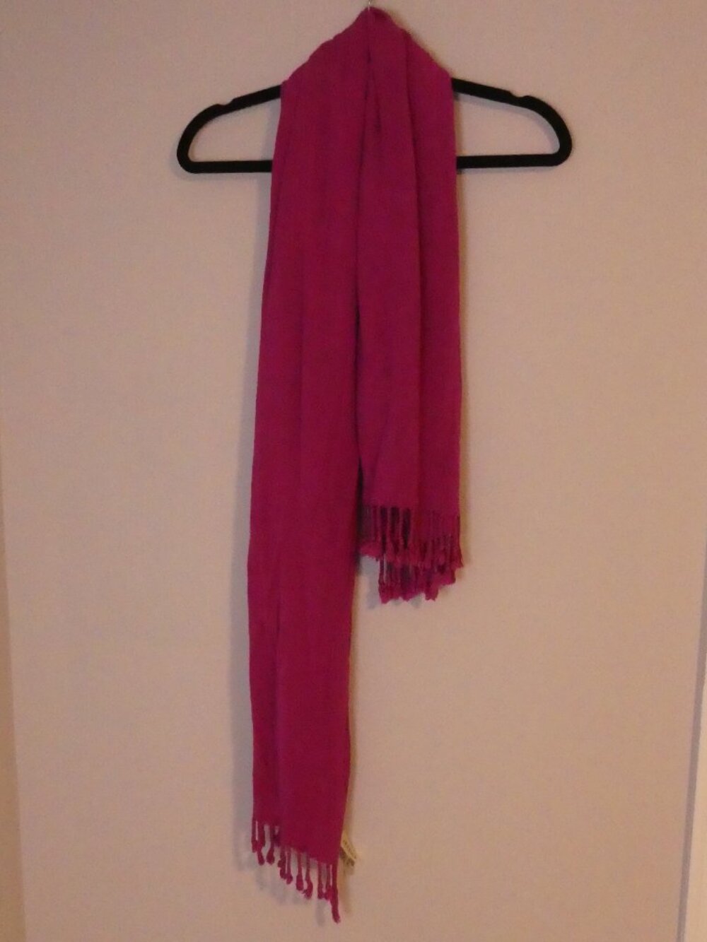 JESSICA Magenta Pink Pashmina Style Fringe Wrap Scarf